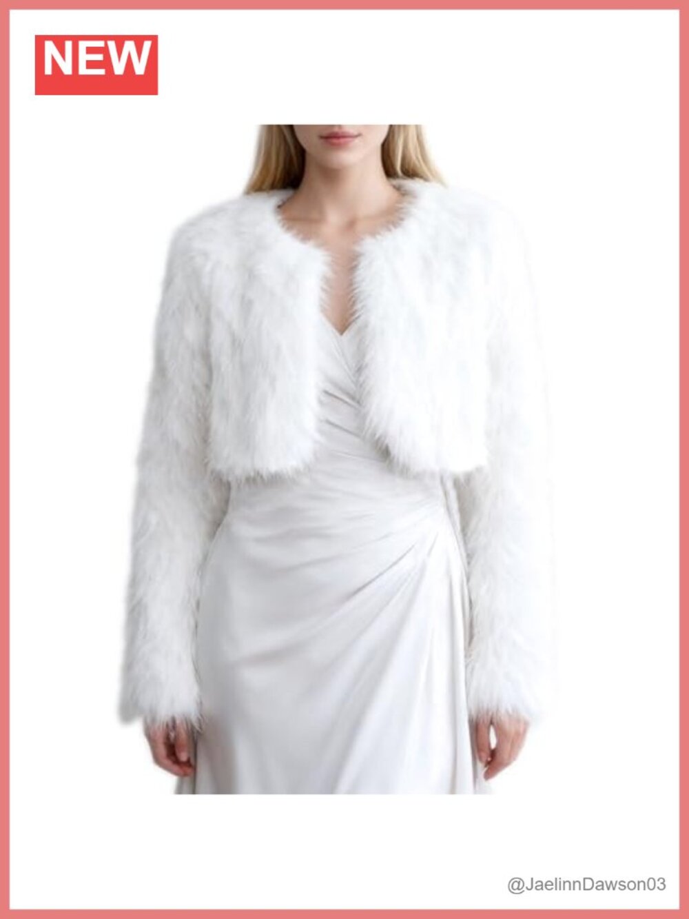 Faux Fur Cropped Coat Long Sleeve Open Front Jacket